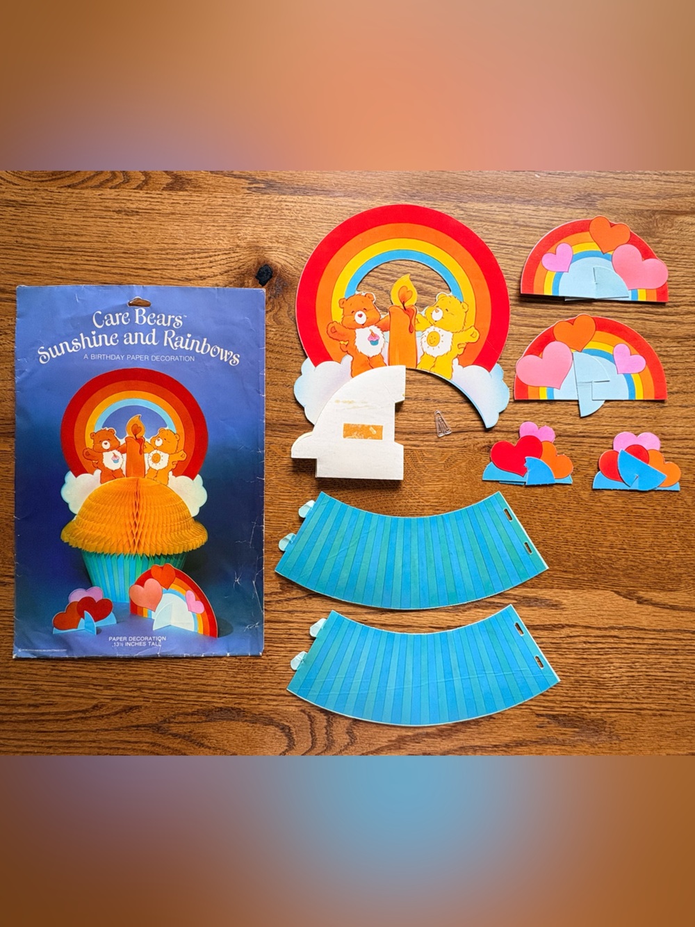 Vintage Care Bears Rainbow Centerpiece Birthday Party Kit